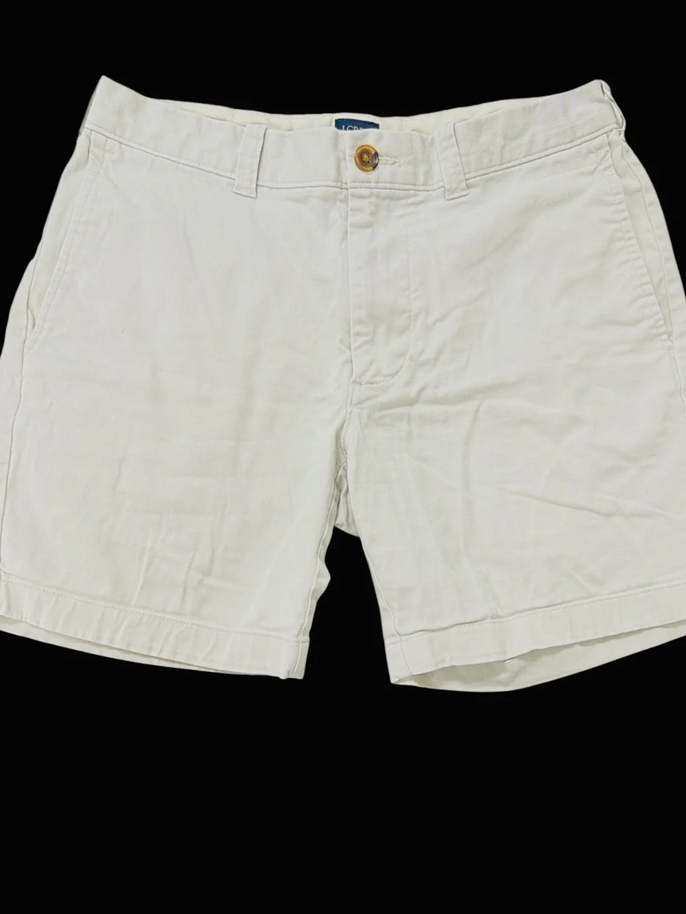 J. Crew Chino Shorts Flat-Front Cotton Blend Mens Size 30
